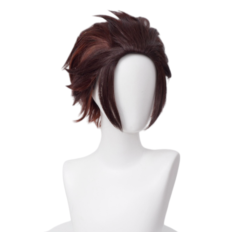 Demon Slayer: Kimetsu No Yaiba Kamado Tanjirou Reddish-brown Cosplay Wig