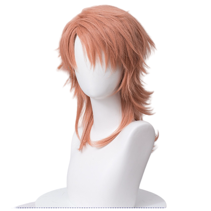 Demon Slayer: Kimetsu No Yaiba Sabito Peach-color Cosplay Wig