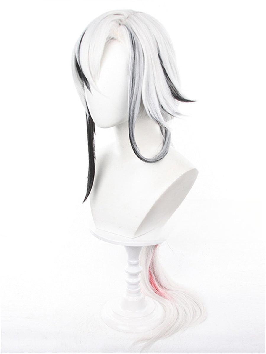 Genshin Impact Arlecchino Black and Silver Cosplay Wig