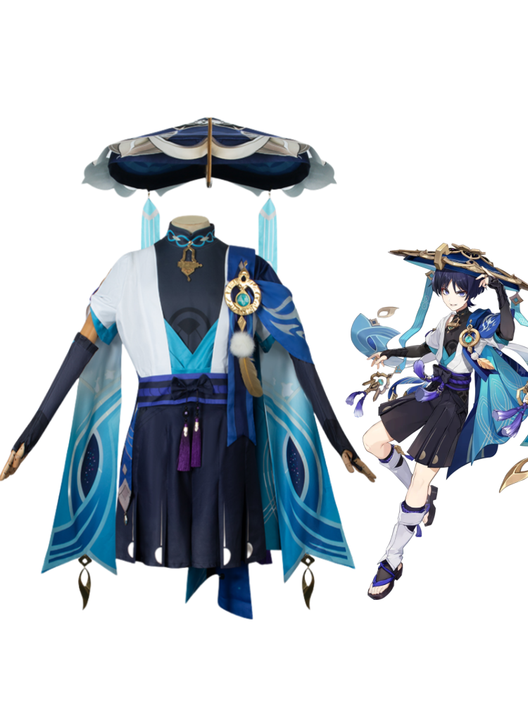 Genshin Impact Scaramouche Wanderer Cosplay Costume
