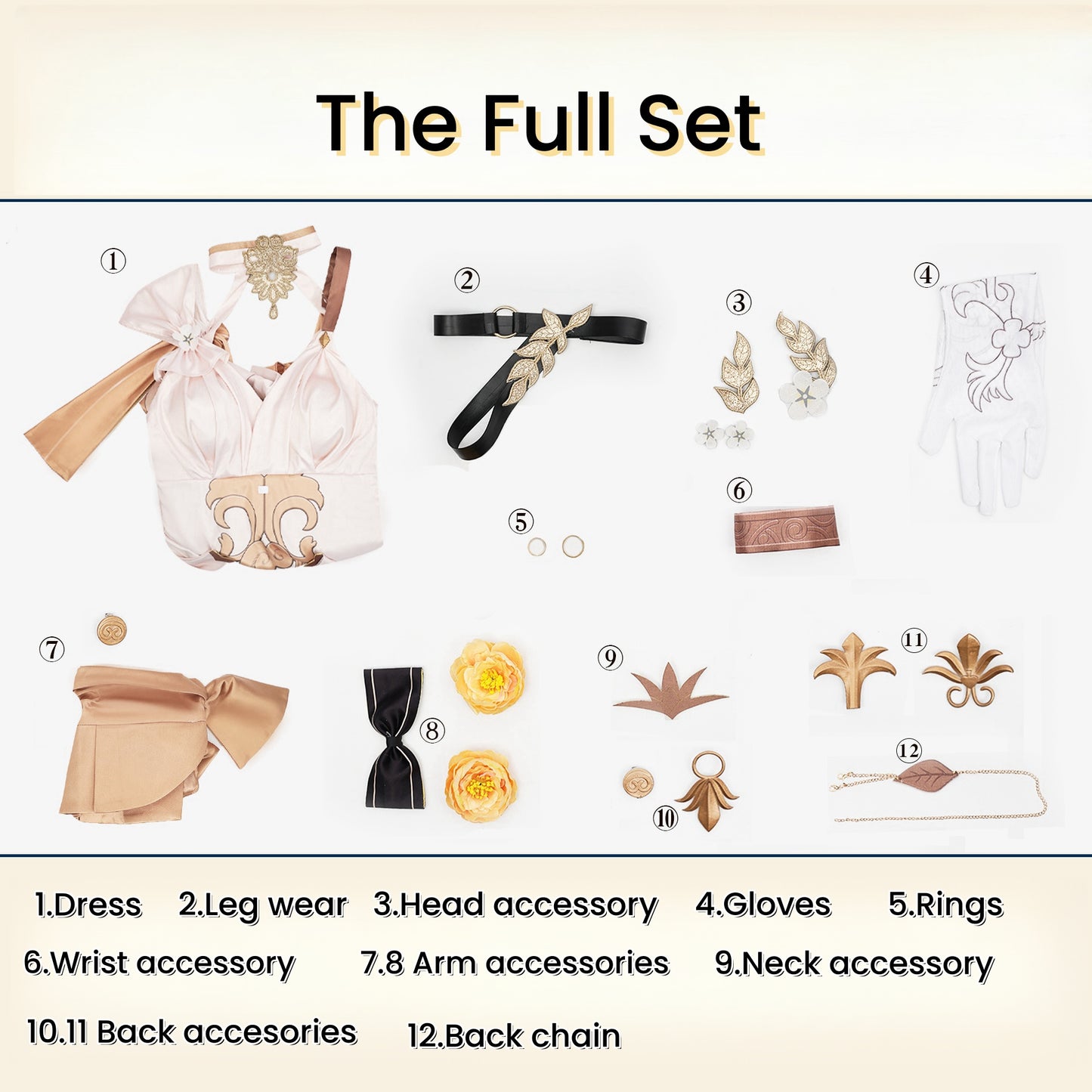 Honkai Star Rail Aglaea the Goldweaver Cosplay Costume