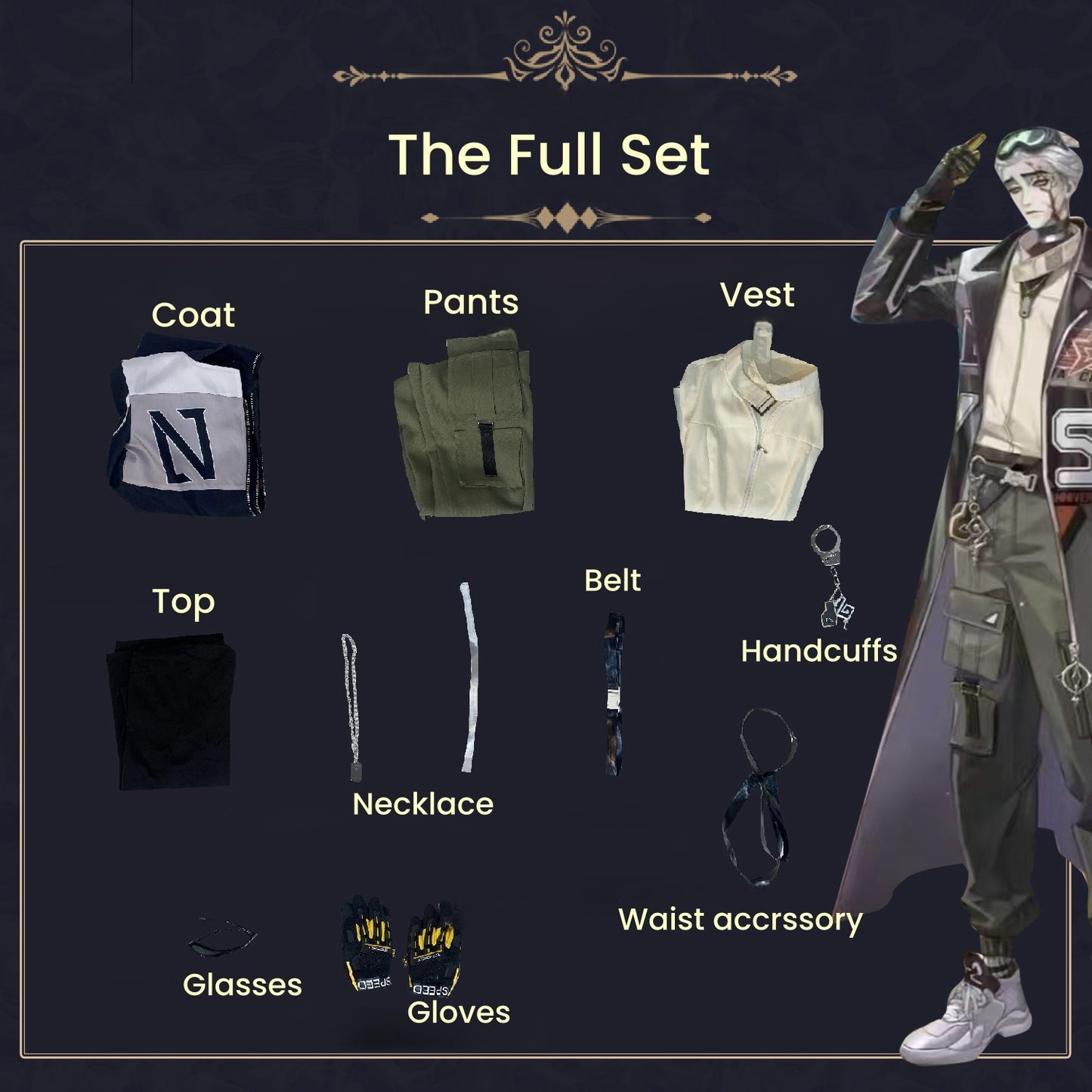 Identity V Hermit Alva Lorenz Heartbeat Garden Party Skin Cosplay Costume