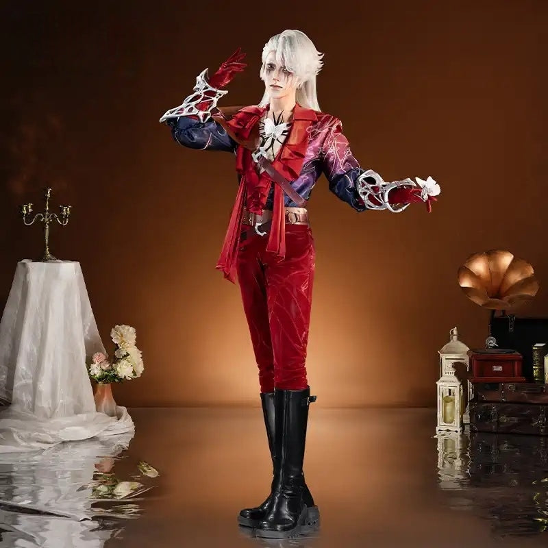Identity V Mercenary Naib Subedar Man in Red Cosplay Costume