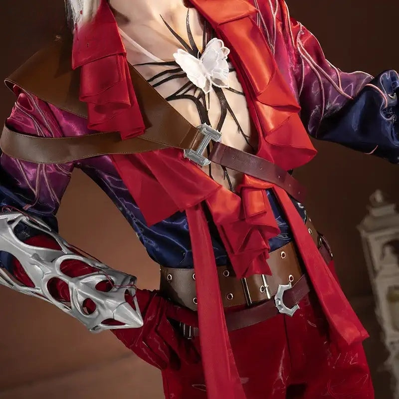 Identity V Mercenary Naib Subedar Man in Red Cosplay Costume