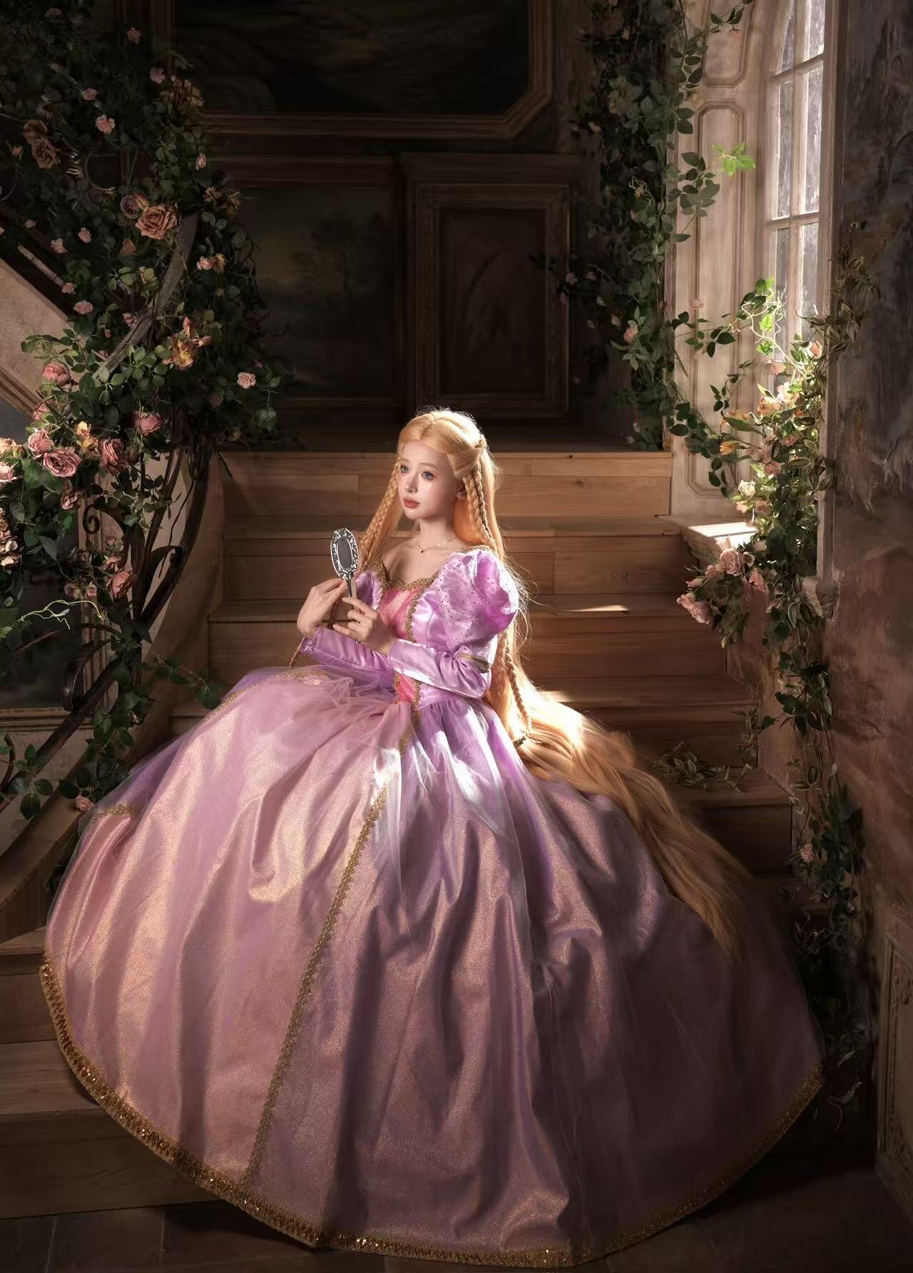 Barbie as Rapunzel Purple Princess Dress Cosplay Costume