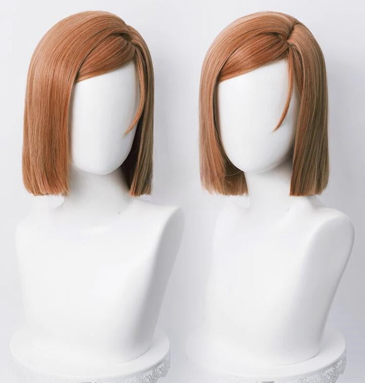 Jujutsu Kaisen Nobara Kugisaki Orange Brown Cosplay Wig