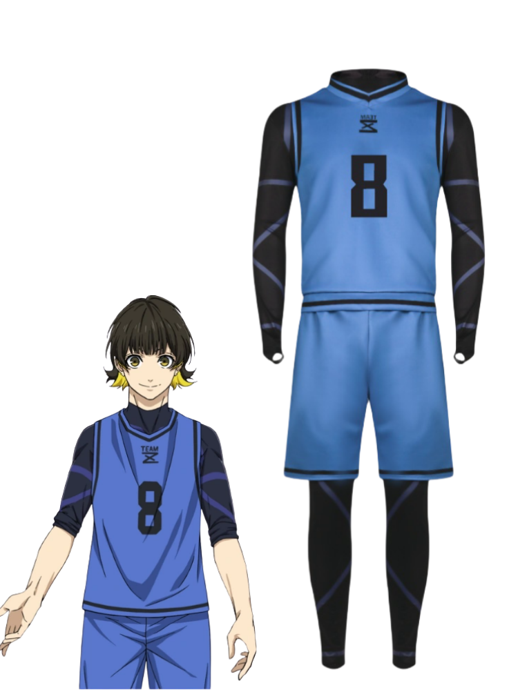 Blue Lock Football Jersey Uniform Cosplay Costume