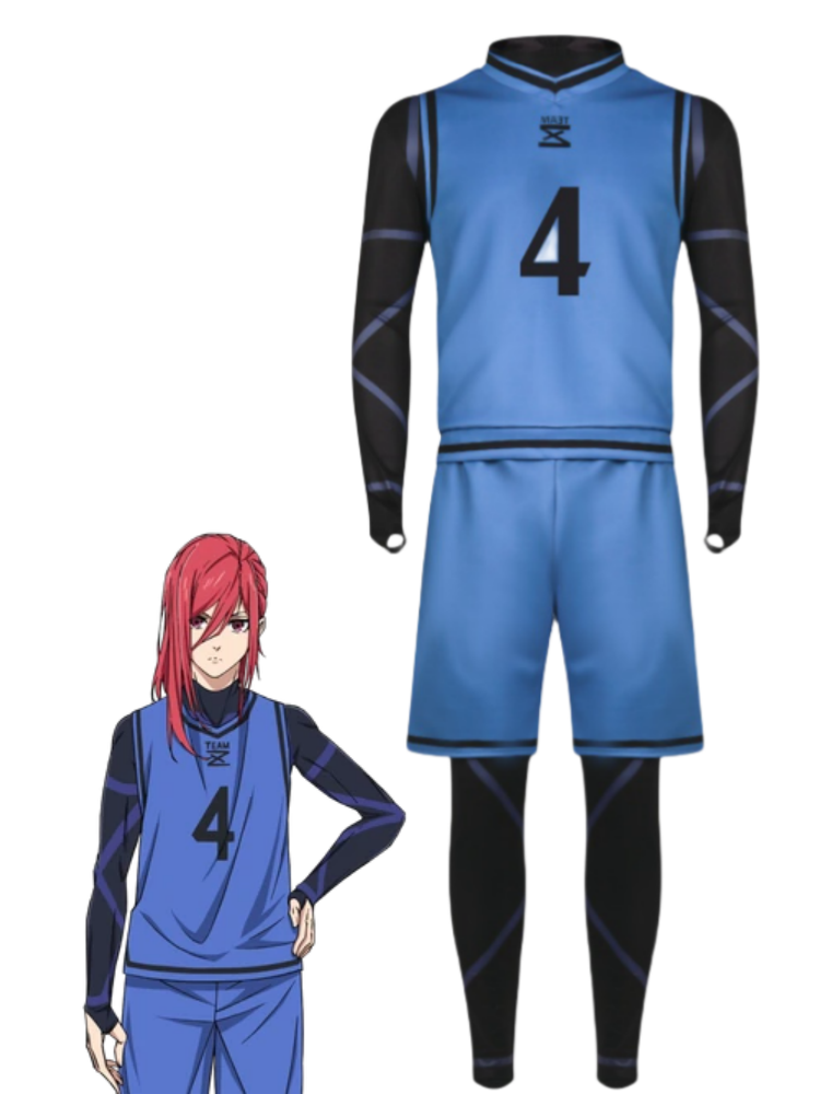 Blue Lock Football Jersey Uniform Cosplay Costume