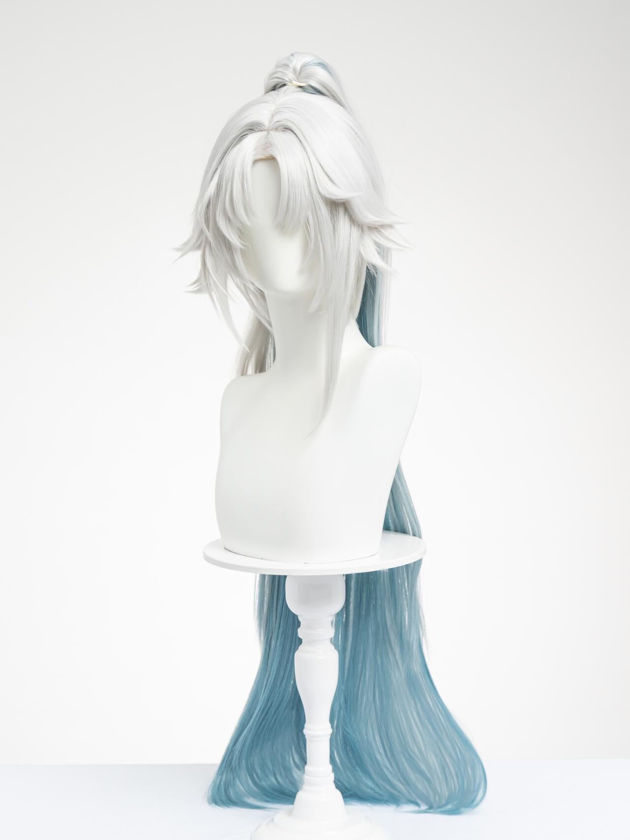 Honkai: Star Rail Feixiao Silver to Green Cosplay Wig