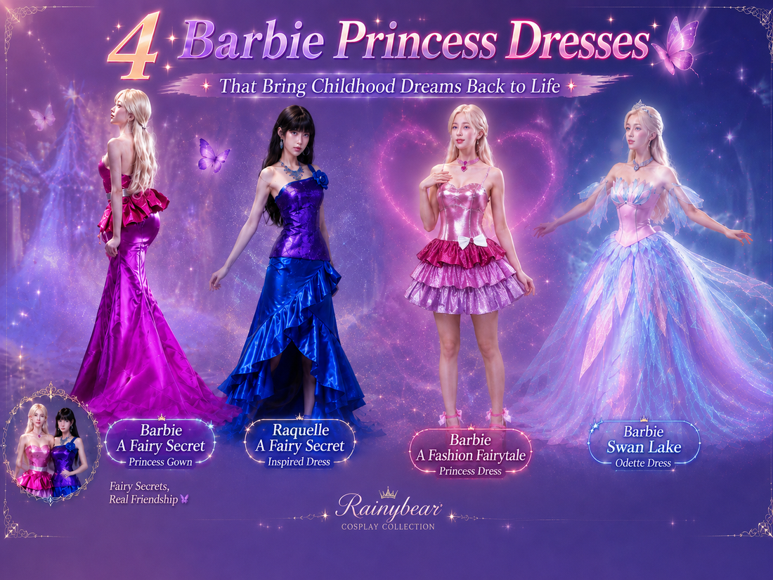4 Barbie Cosplay Dresses That Bring Childhood Dreams Back to Life | Barbie Princess Dress Guide