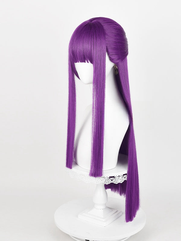 Frieren : Au-delà de la fin du voyage, perruque de cosplay violette fougère