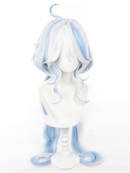 Genshin Impact Furina Silver with Blue Highlights Cosplay Wig
