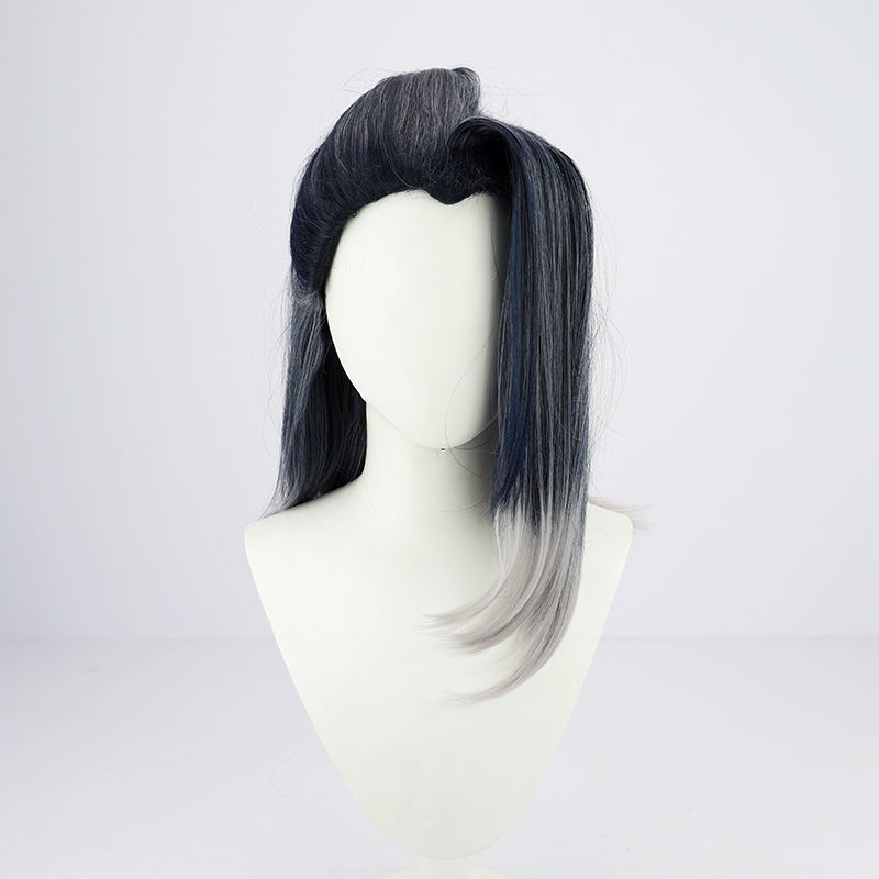Valorant Fade Black to White Cosplay Wig