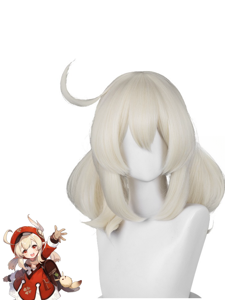 Perruque de cosplay blanche Genshin Impact Klee