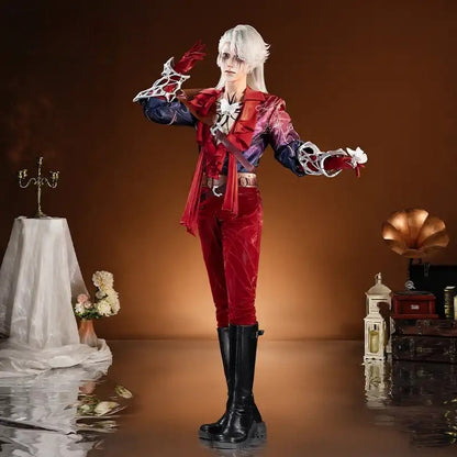 Identity V Mercenary Naib Subedar Man in Red Cosplay Costume