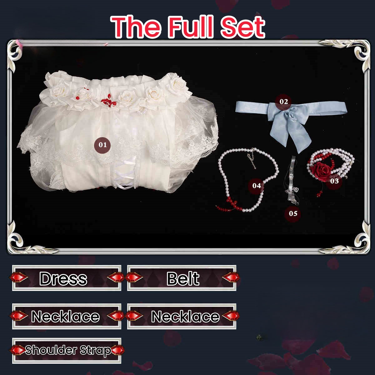 Identity V The Bloody Queen Mary False Hope Water Mirror Cosplay Costume