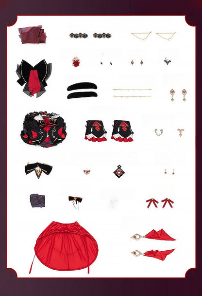 Honkai Impact 3rd Theresa Apocalypse Lunar Vow: Crimson Love  Cosplay Costume
