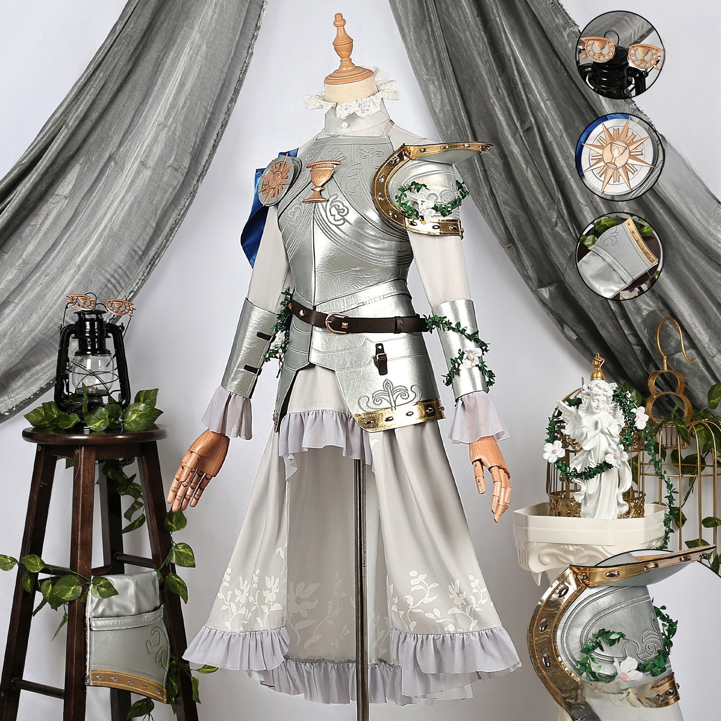 Identity V Ada Mesmer Psychologist The Silver Knight Cosplay Costume