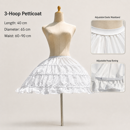 A-Line Petticoat Crinoline | Wide Full-Length Bridal Underskirt