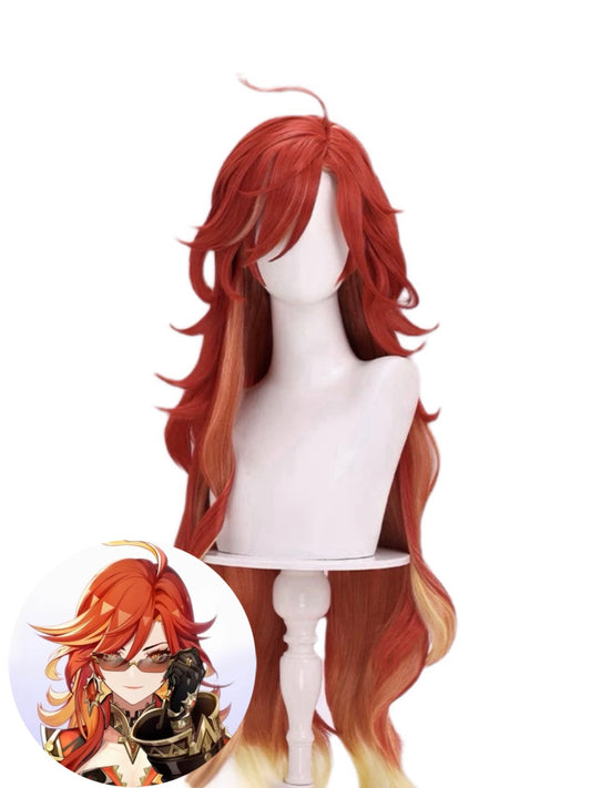 Genshin Impact Mavuika Cosplay Wig