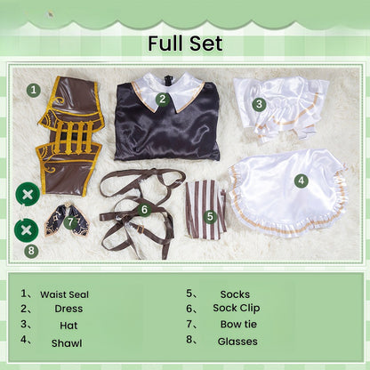 Identity V X Bookoff Gardener Maid Butler x Steam Punk Tea Party Emma Woods Cosplay Costume