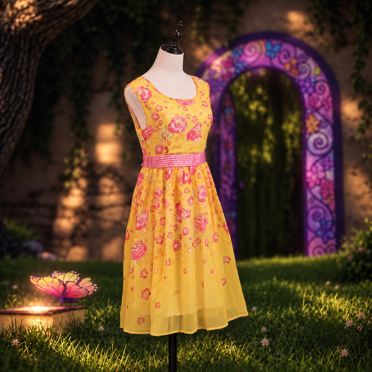 Barbie and the Secret Door Princess Alexa Yellow Dress Cosplay Costume