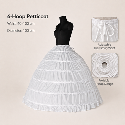 A-Line Petticoat Crinoline | Wide Full-Length Bridal Underskirt