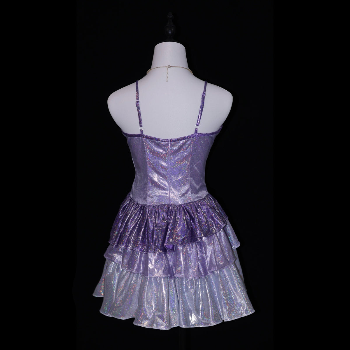 Sparkling Lavender Ruffle Purple Cosplay Dress | Rainybear