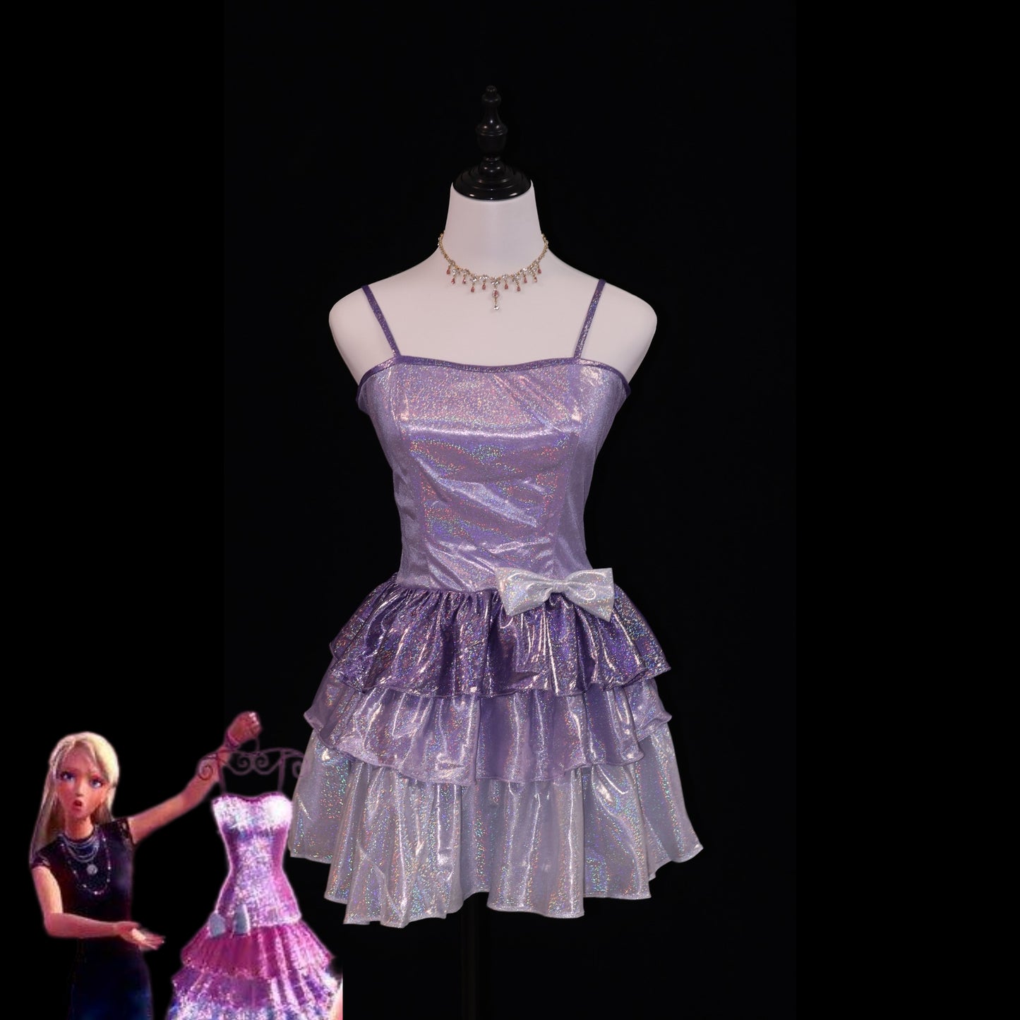 Barbie: A Fashion Fairytale  Cosplay Dress Purple Version
