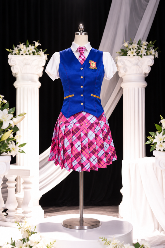 Barbie: Princess Charm School Uniform Cosplay Costume Upgraded Version