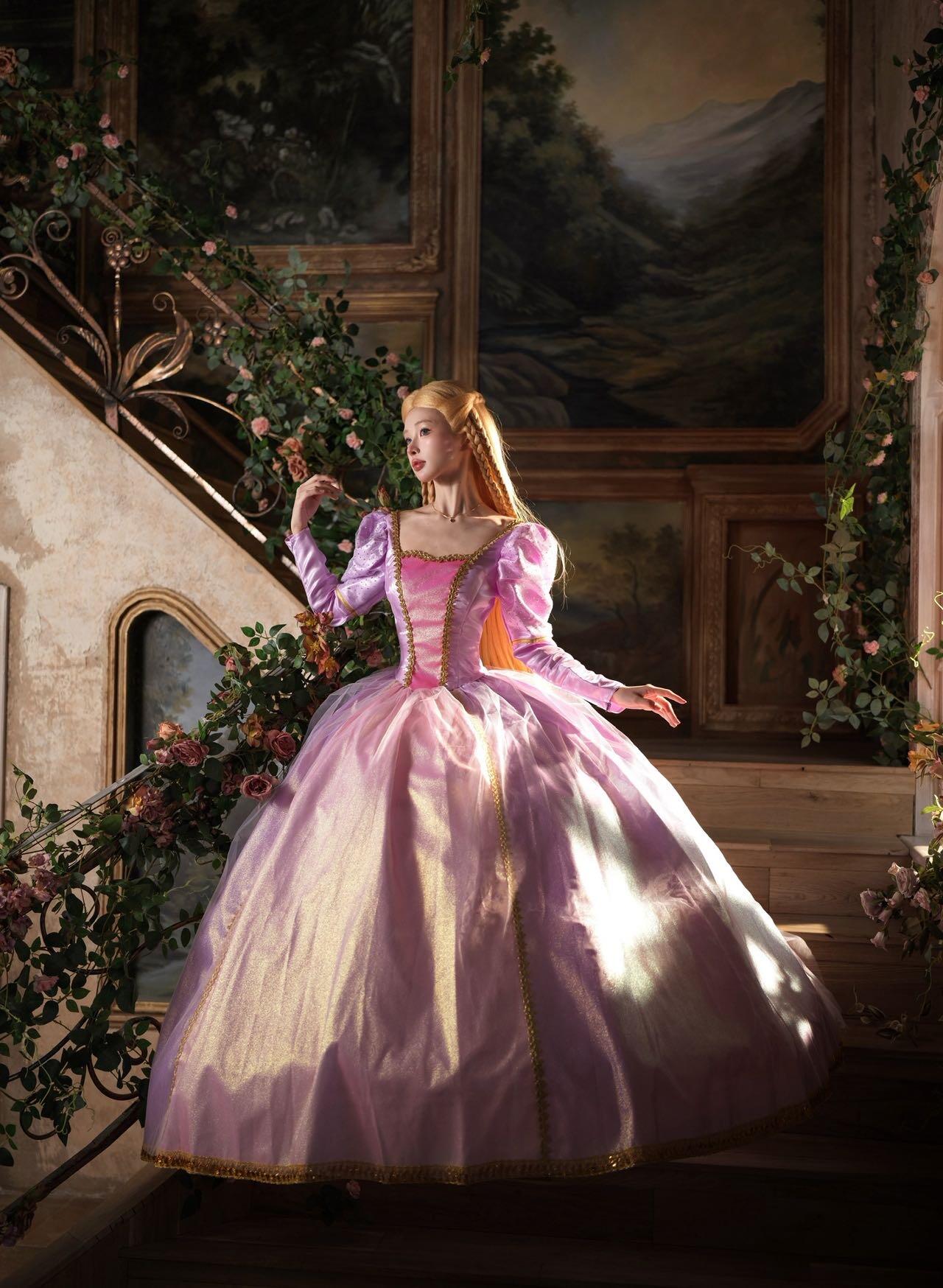 Barbie as Rapunzel Purple Princess Dress Cosplay Costume