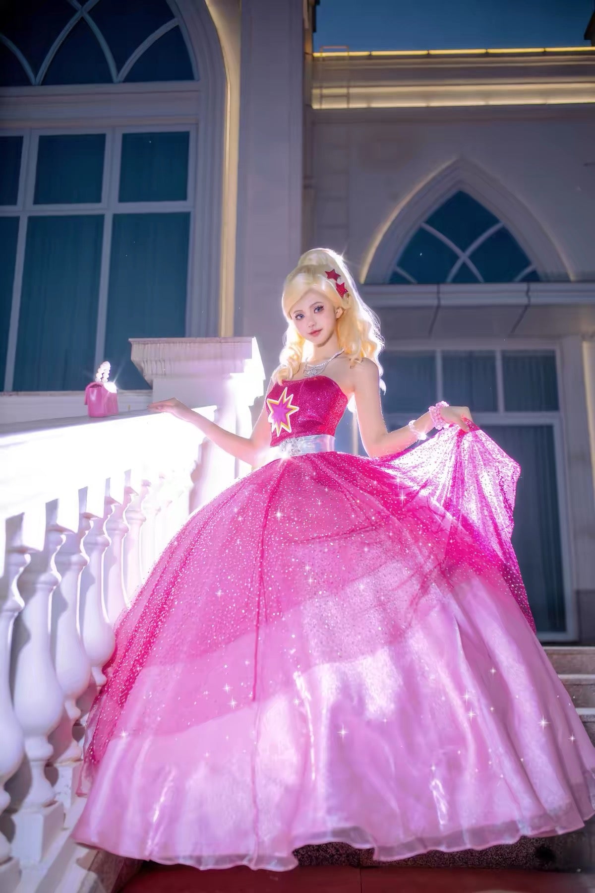 Barbie: A Fashion Fairytale Dress Cosplay Costume Upgraded Version