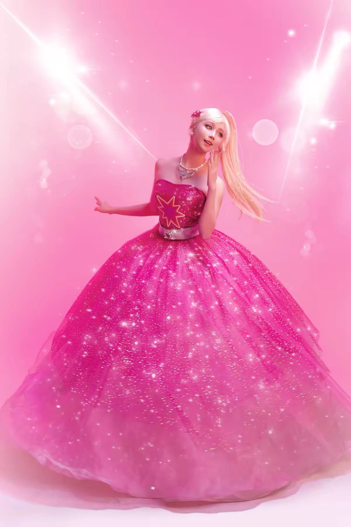 Barbie: A Fashion Fairytale Dress Cosplay Costume Upgraded Version