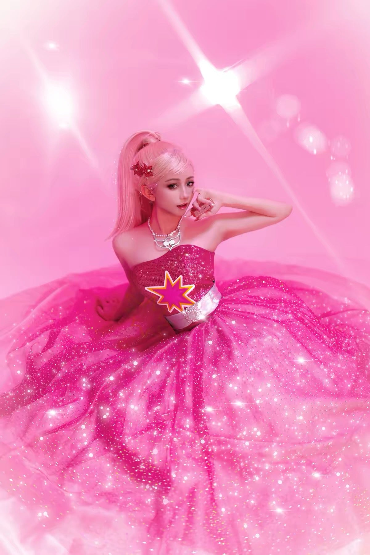 Barbie: A Fashion Fairytale Dress Cosplay Costume Upgraded Version