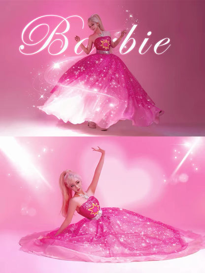 Barbie: A Fashion Fairytale Dress Cosplay Costume Upgraded Version