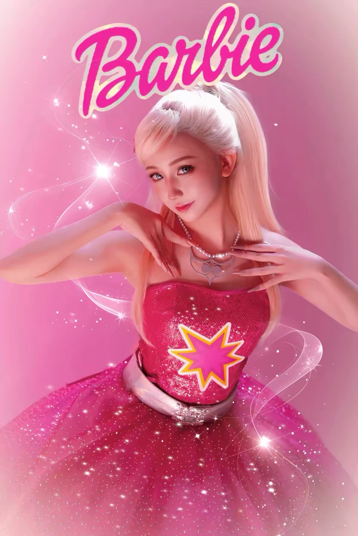 Barbie: A Fashion Fairytale Dress Cosplay Costume Upgraded Version
