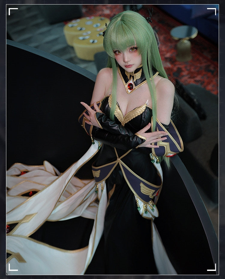 Code Geass C.C. White Queen Cosplay Costume