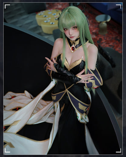 Code Geass C.C. White Queen Cosplay Costume