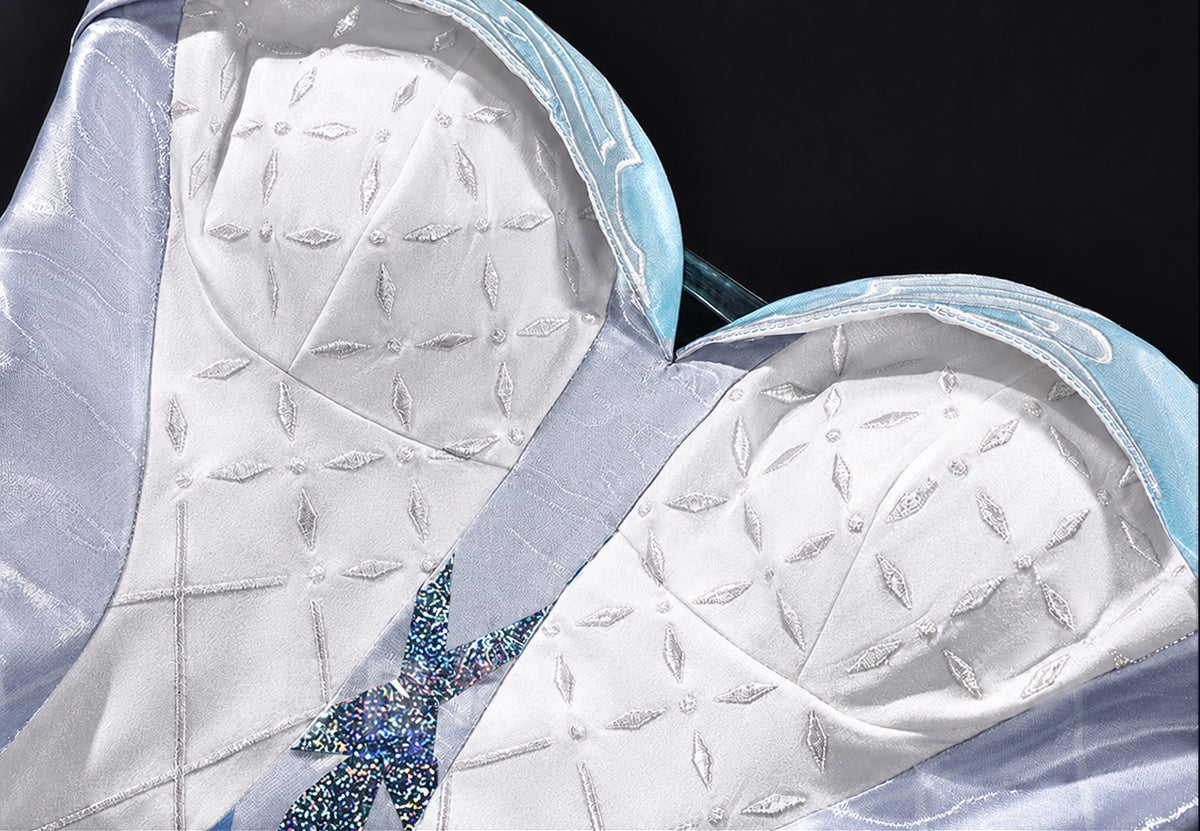 Ice Queen cosplay outfit bodice details