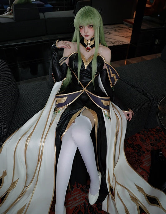 Code Geass C.C. White Queen Cosplay Costume