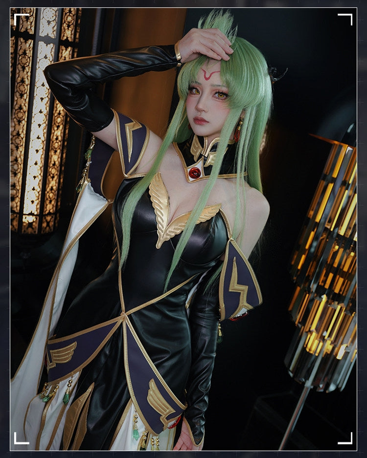 Code Geass C.C. White Queen Cosplay Costume