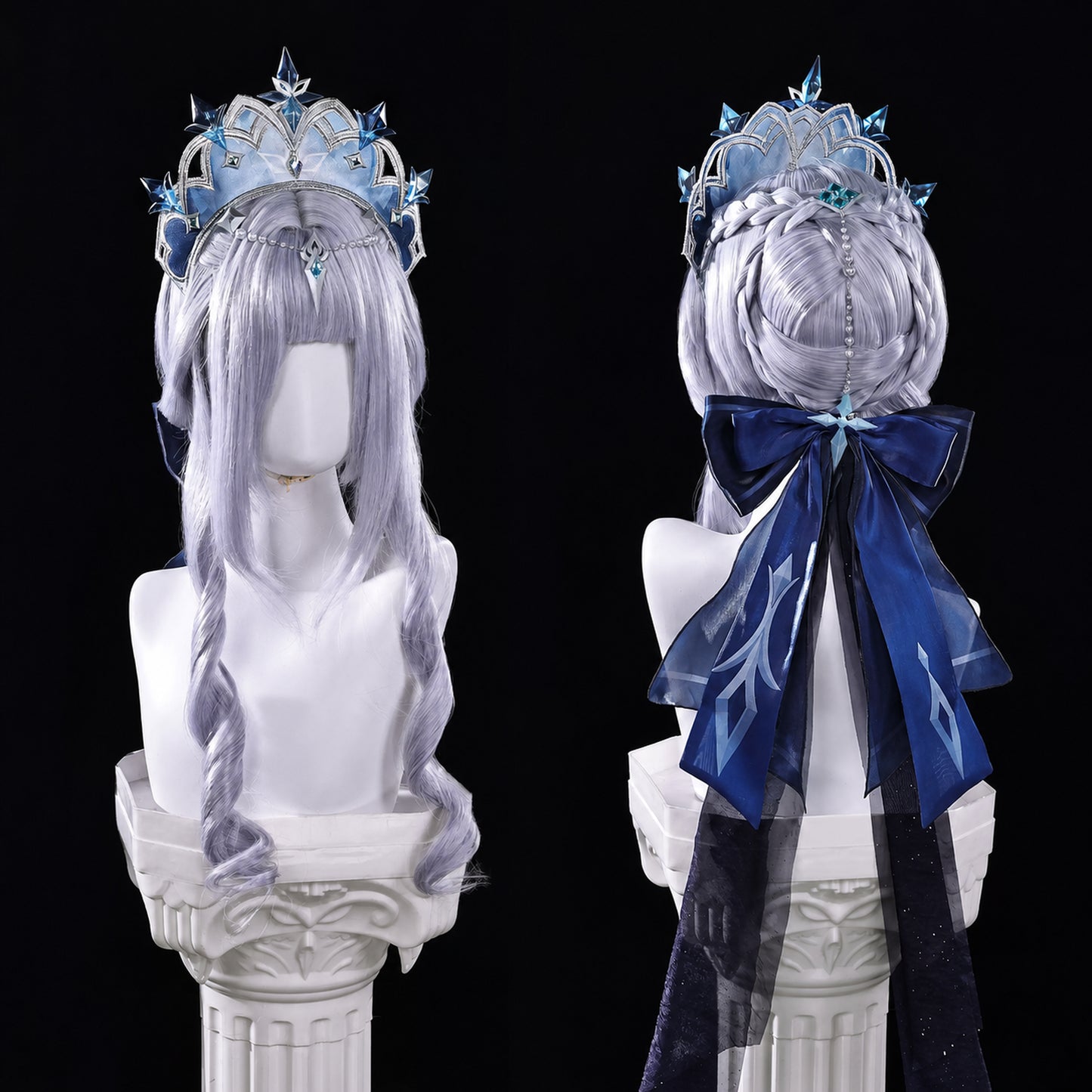 Tsaritsa Anastasia cosplay wig front and back view