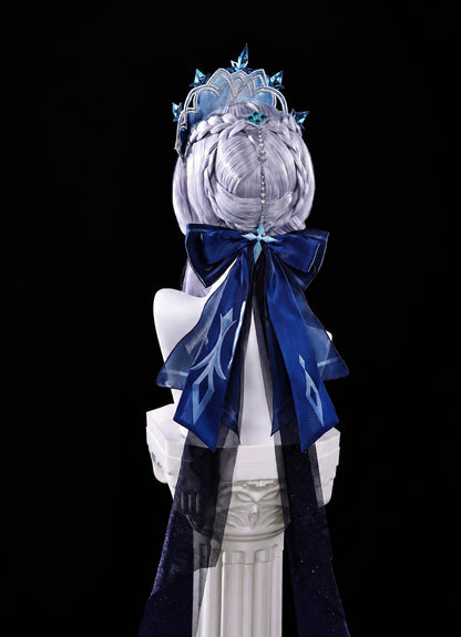 Tsaritsa Ice Queen cosplay wig back view