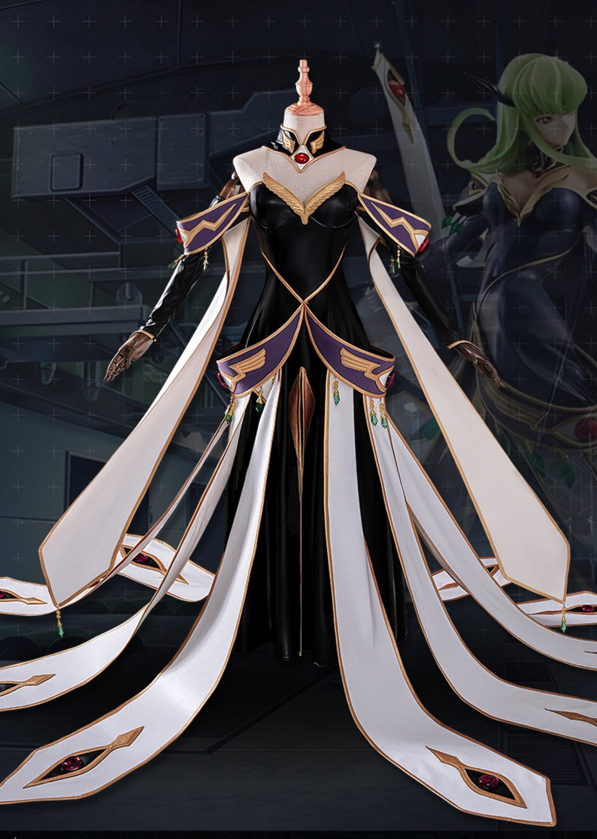 Code Geass C.C. White Queen Cosplay Costume