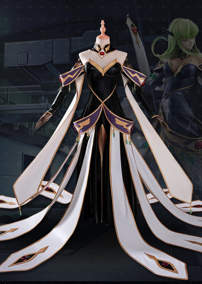 Code Geass C.C. White Queen Cosplay Costume