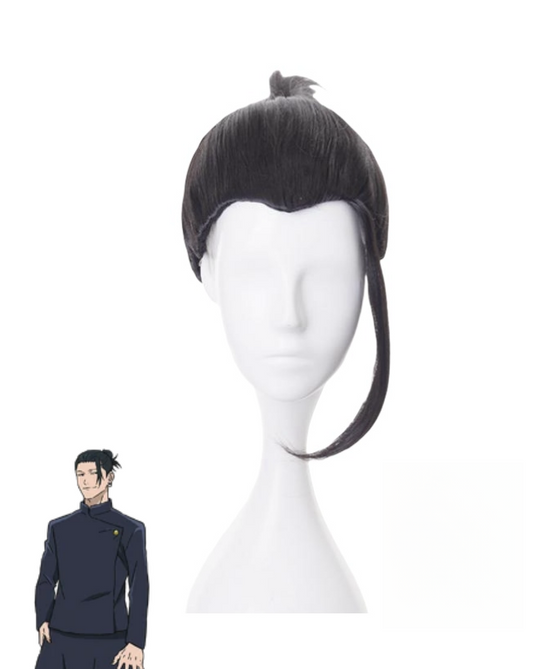 Perruque de cosplay noire Jujutsu Kaisen Suguru Geto