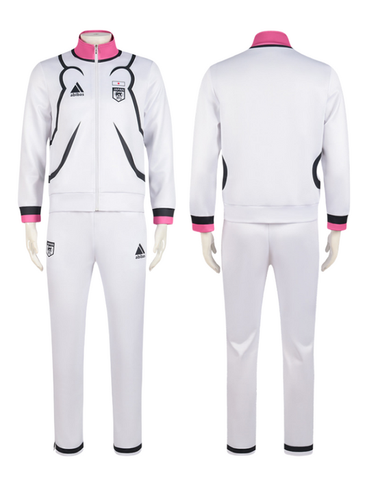 Blue Lock Pink White Sportswear School Uniform Suit Cosplay Costume