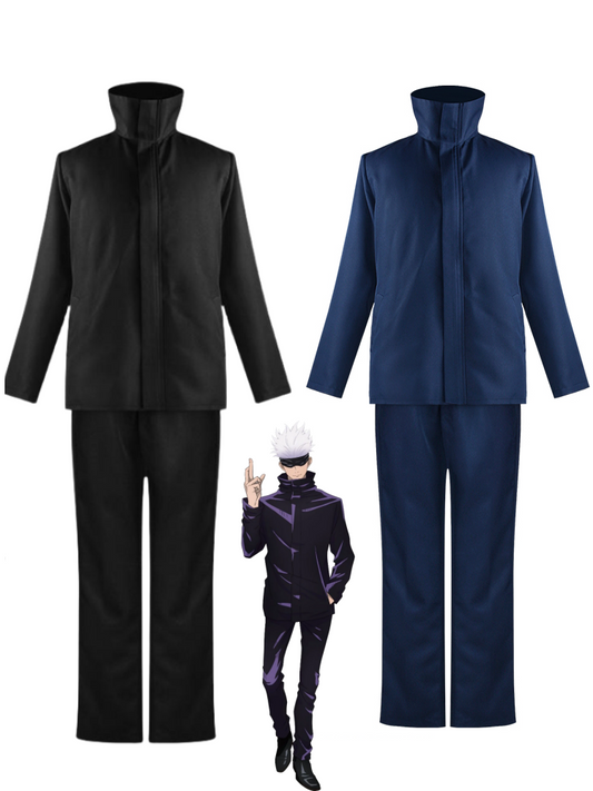 Costume de Cosplay Jujutsu Kaisen Satoru Gojo bleu/noir