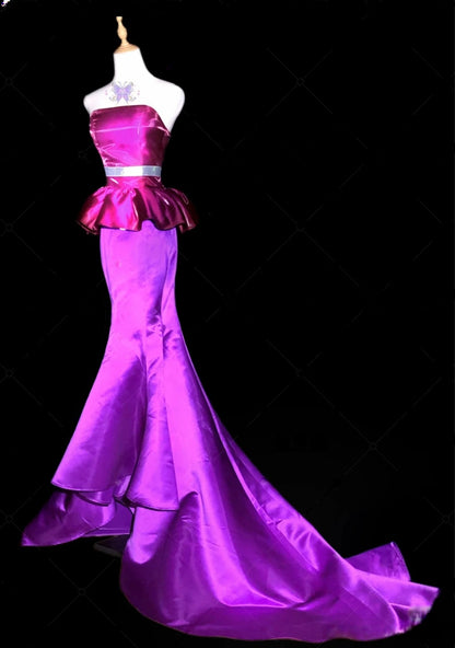 Barbie A Fairy Secret gown cosplay costume with elegant purple fairy dress design