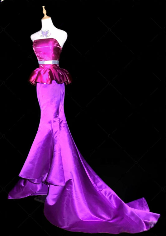 Barbie A Fairy Secret gown cosplay costume with elegant purple fairy dress design